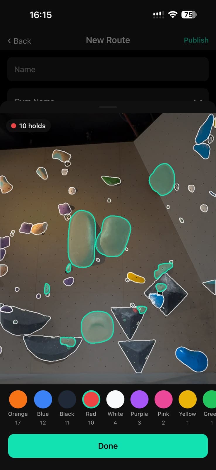 Bolda mobile app route tracking screen
